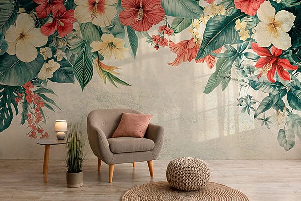 Vibrant blooms brighten the background Vibrant blooms brighten the background