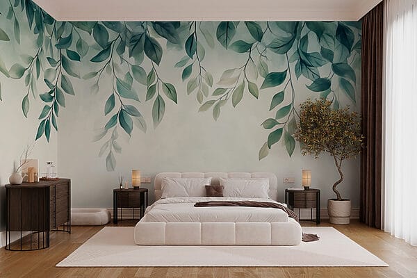 Gentle leaves drifting in soft hues Gentle leaves drifting in soft hues