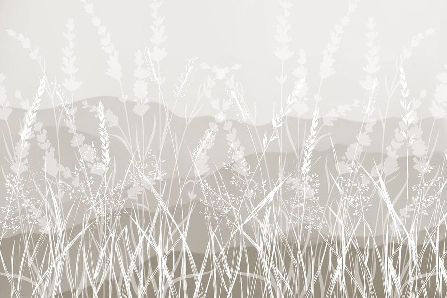 Field of grass with a mountain in the background Field of grass with a mountain in the background