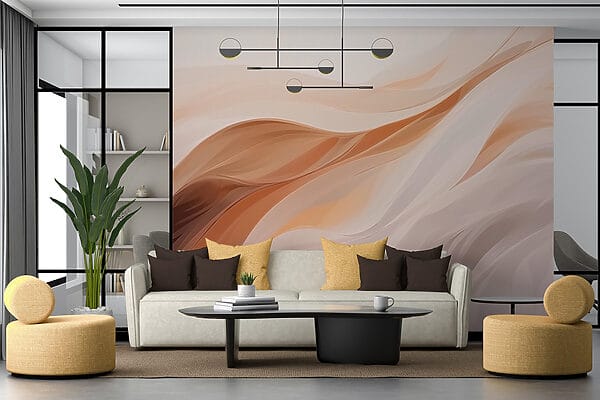 Soft waves of warm colors flowing. Soft waves of warm colors flowing.