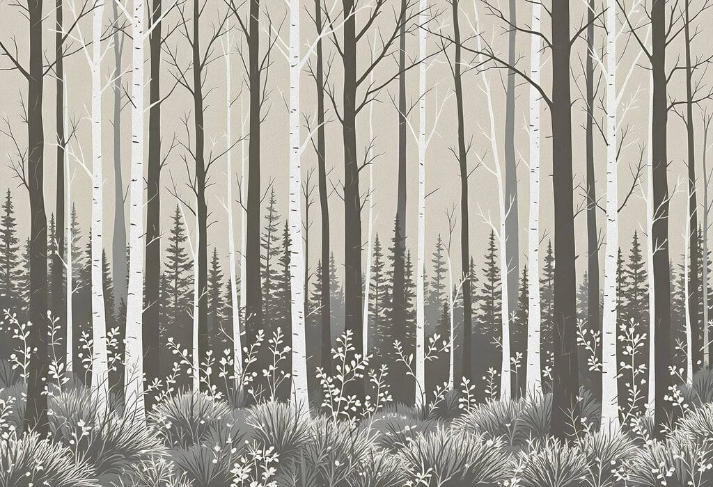 Forest of trees and bushes Forest of trees and bushes