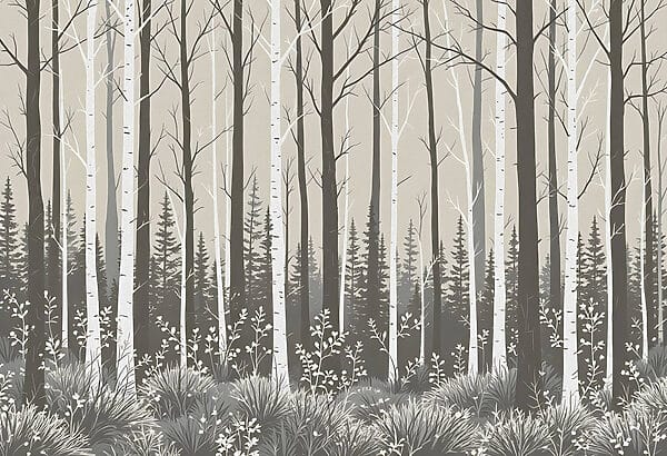 Forest of trees and bushes Forest of trees and bushes
