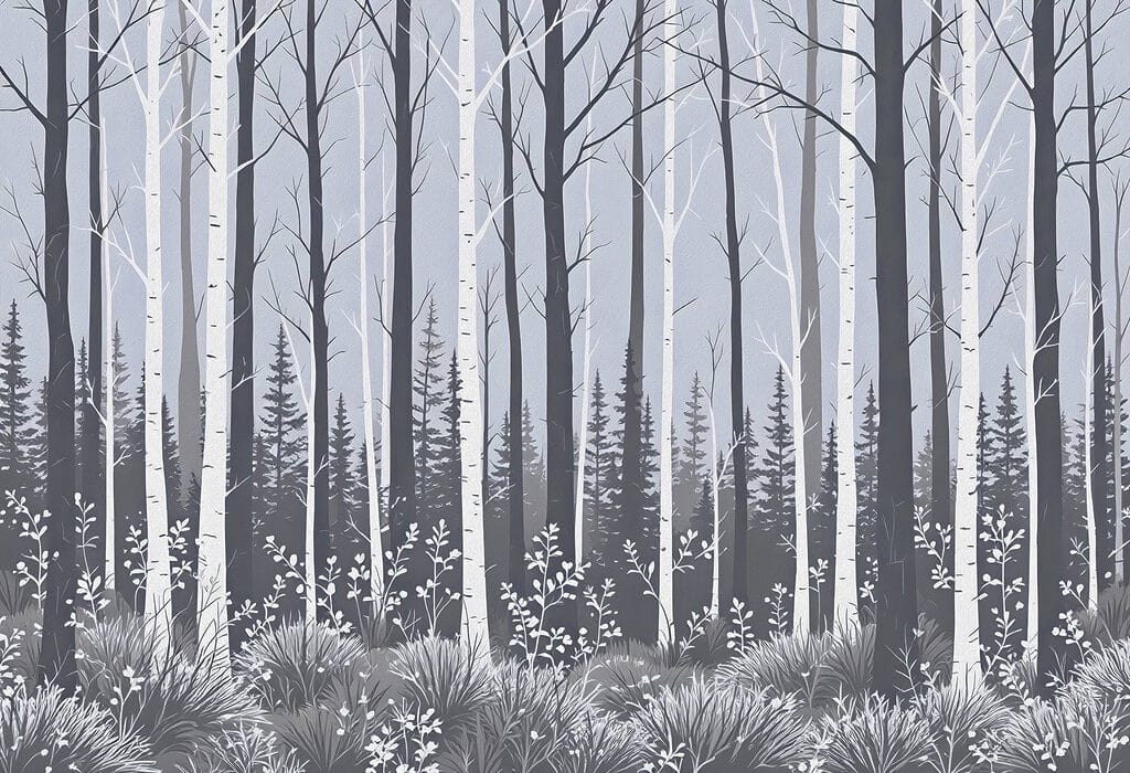 Forest of trees and bushes Forest of trees and bushes