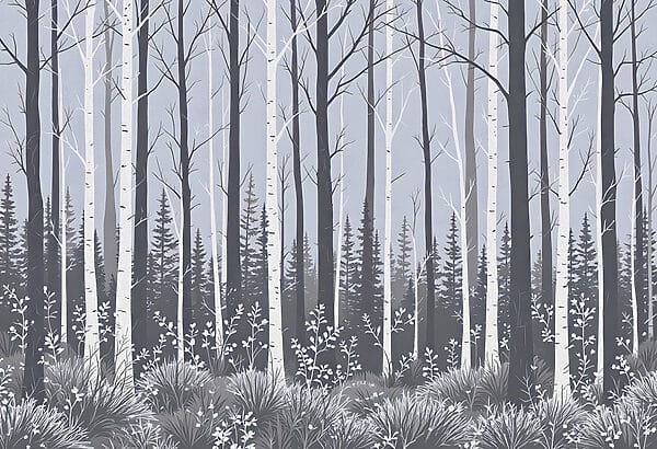 Forest of trees and bushes Forest of trees and bushes