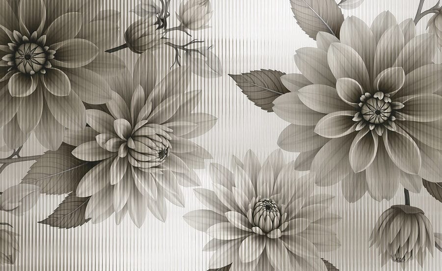 Elegant floral design in muted tones