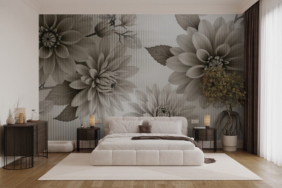 Elegant floral design in muted tones