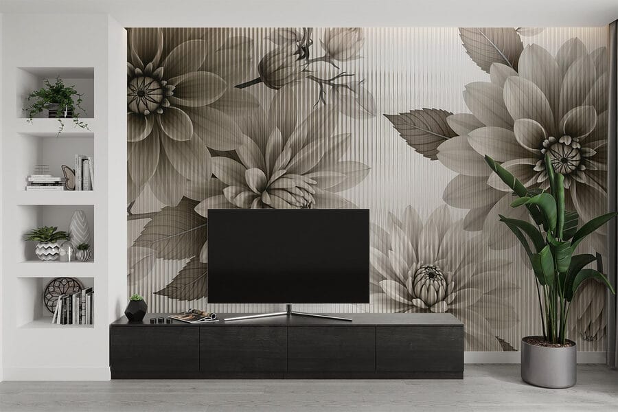 Elegant floral design in muted tones