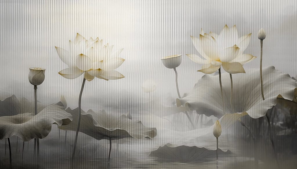 Painting of flowers and leaves Painting of flowers and leaves