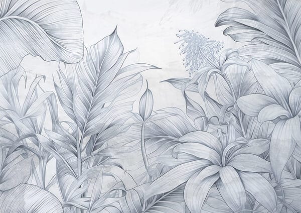 Drawing of leaves and flowers Drawing of leaves and flowers