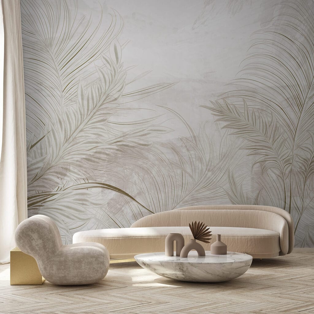 White background with leaves