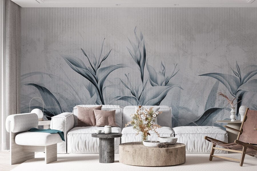 Wall murals Painting of flowers on a wall - Image 3