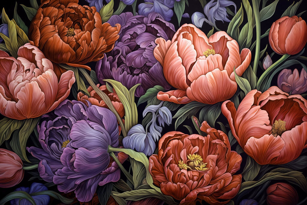 Vibrant blooms in rich colors Vibrant blooms in rich colors