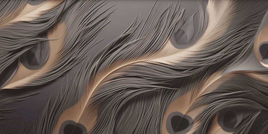 Fluid lines in monochromatic harmony.