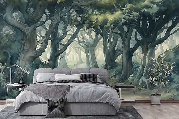 Wall murals Path through a forest (SKU: w03150) Wall murals Wall murals Path through a forest (SKU: w03150)