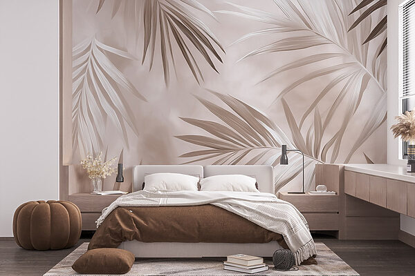 Nature’s elegant palm leaves in harmony Nature’s elegant palm leaves in harmony
