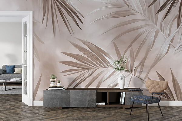 Nature’s elegant palm leaves in harmony Nature’s elegant palm leaves in harmony