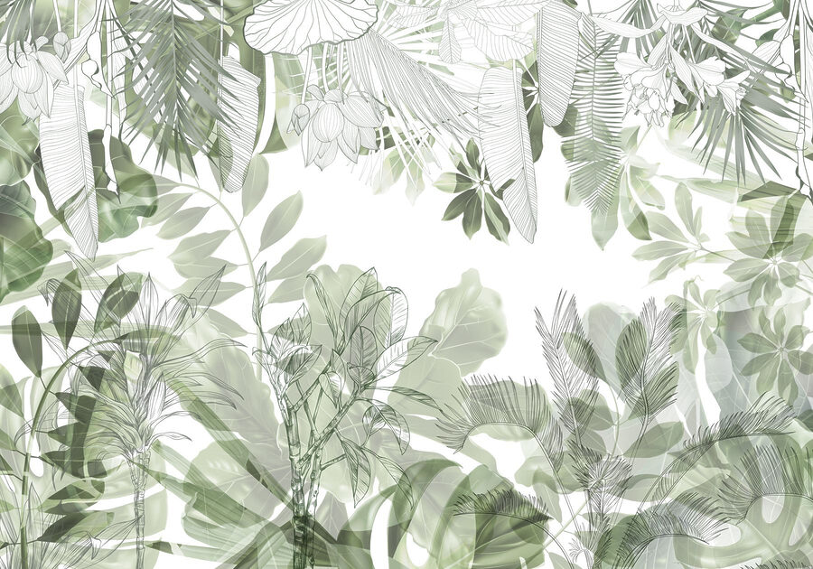 Botanical beauty in soft greens