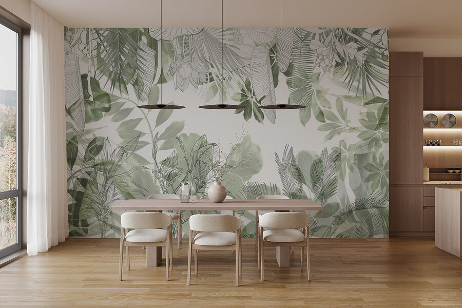 Botanical beauty in soft greens