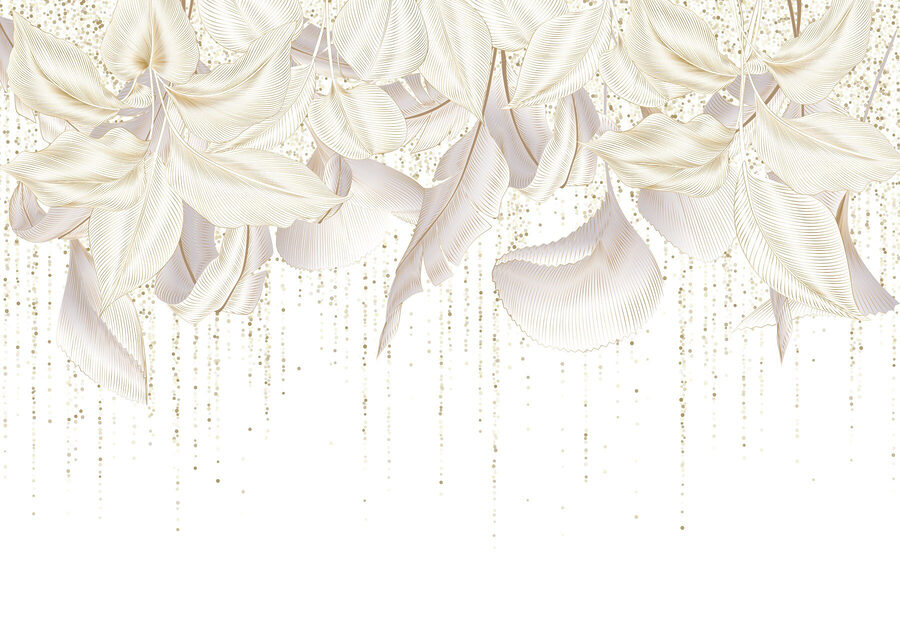 Delicate leaves with subtle textures
