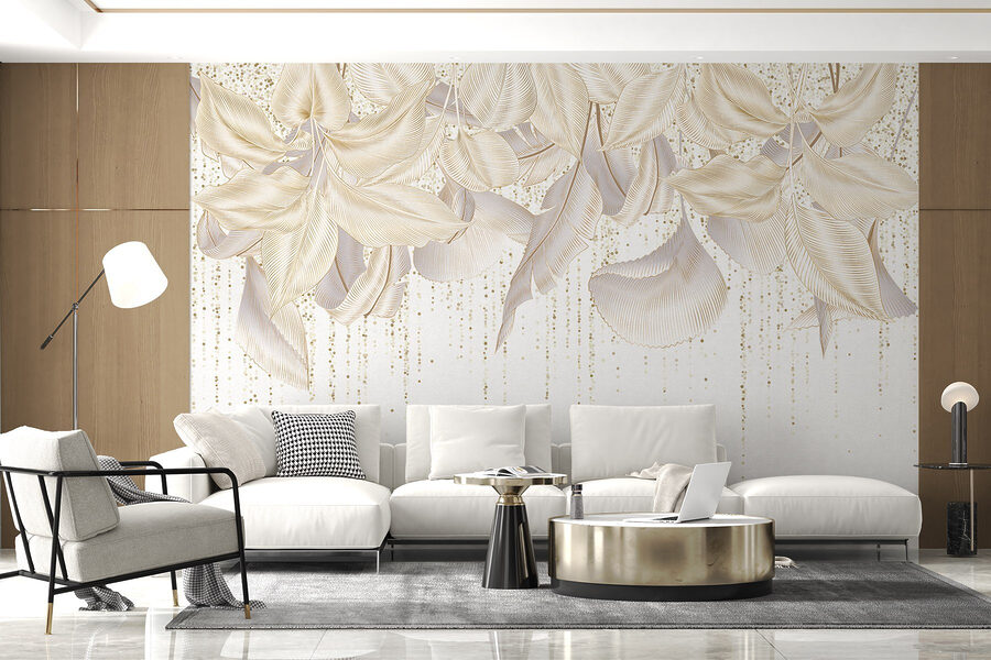 Delicate leaves with subtle textures