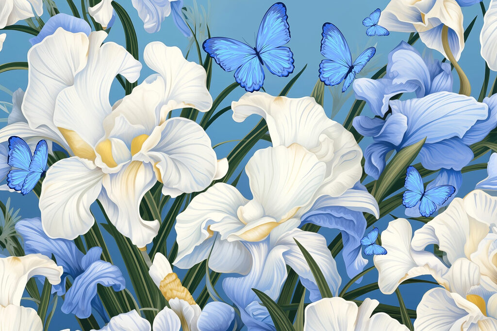 Beautiful blooms and vibrant butterflies Beautiful blooms and vibrant butterflies