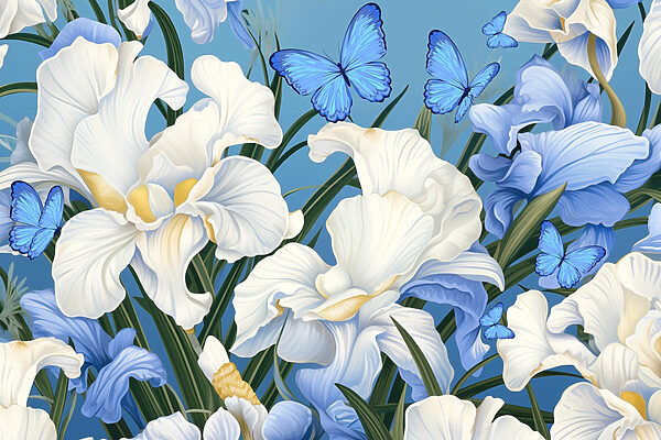 Beautiful blooms and vibrant butterflies Beautiful blooms and vibrant butterflies