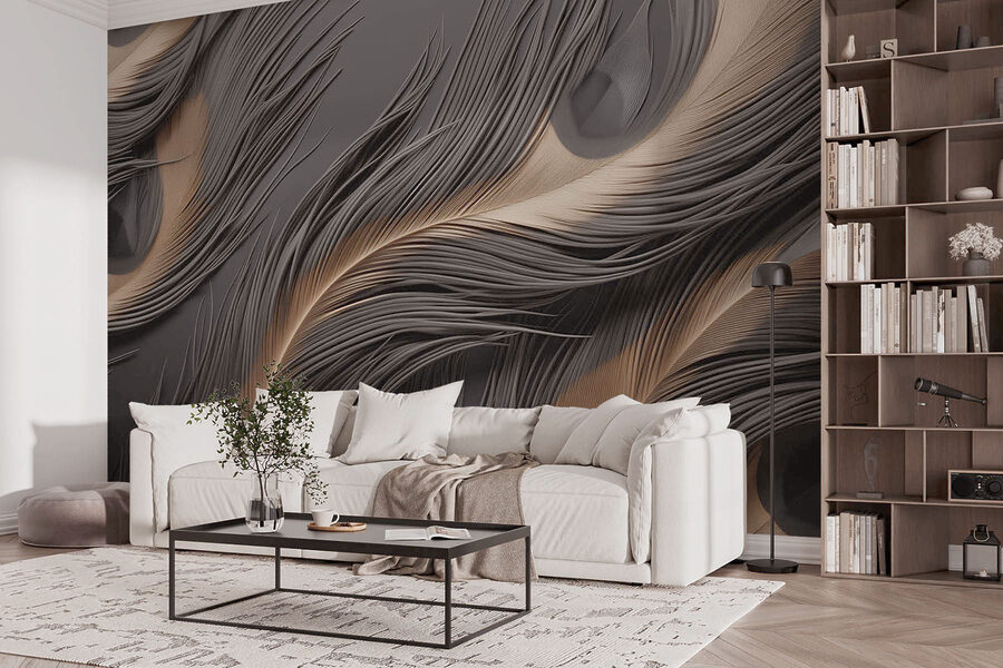 Fluid lines in monochromatic harmony.