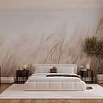 Wall mural Soft grasses in gentle sunlight