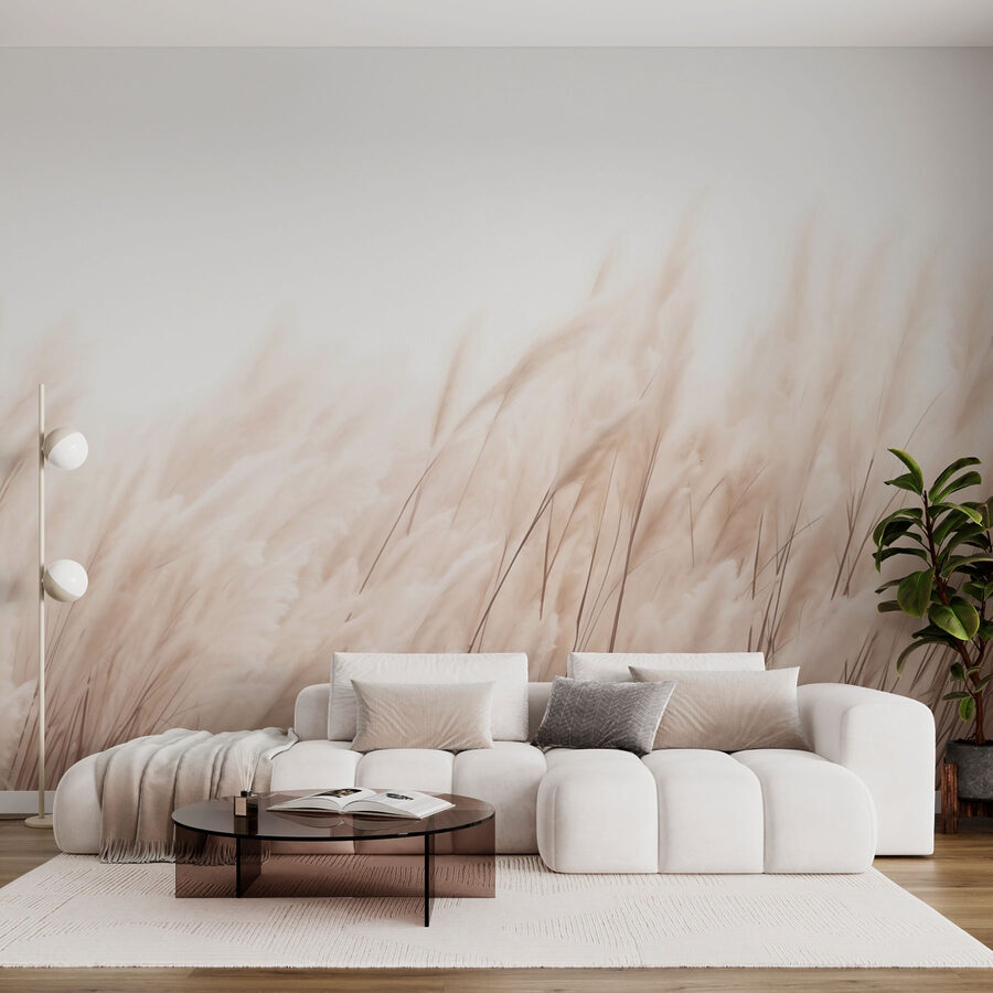 Soft grasses in gentle sunlight