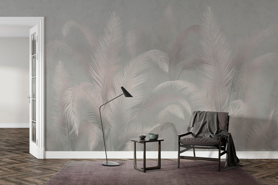 Wall murals Soft palms in a muted background - Image 3