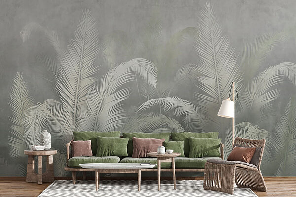 Wall murals Soft foliage on a muted backdrop (SKU: w03250v2) Wall murals Wall murals Soft foliage on a muted backdrop (SKU: w03250v2)