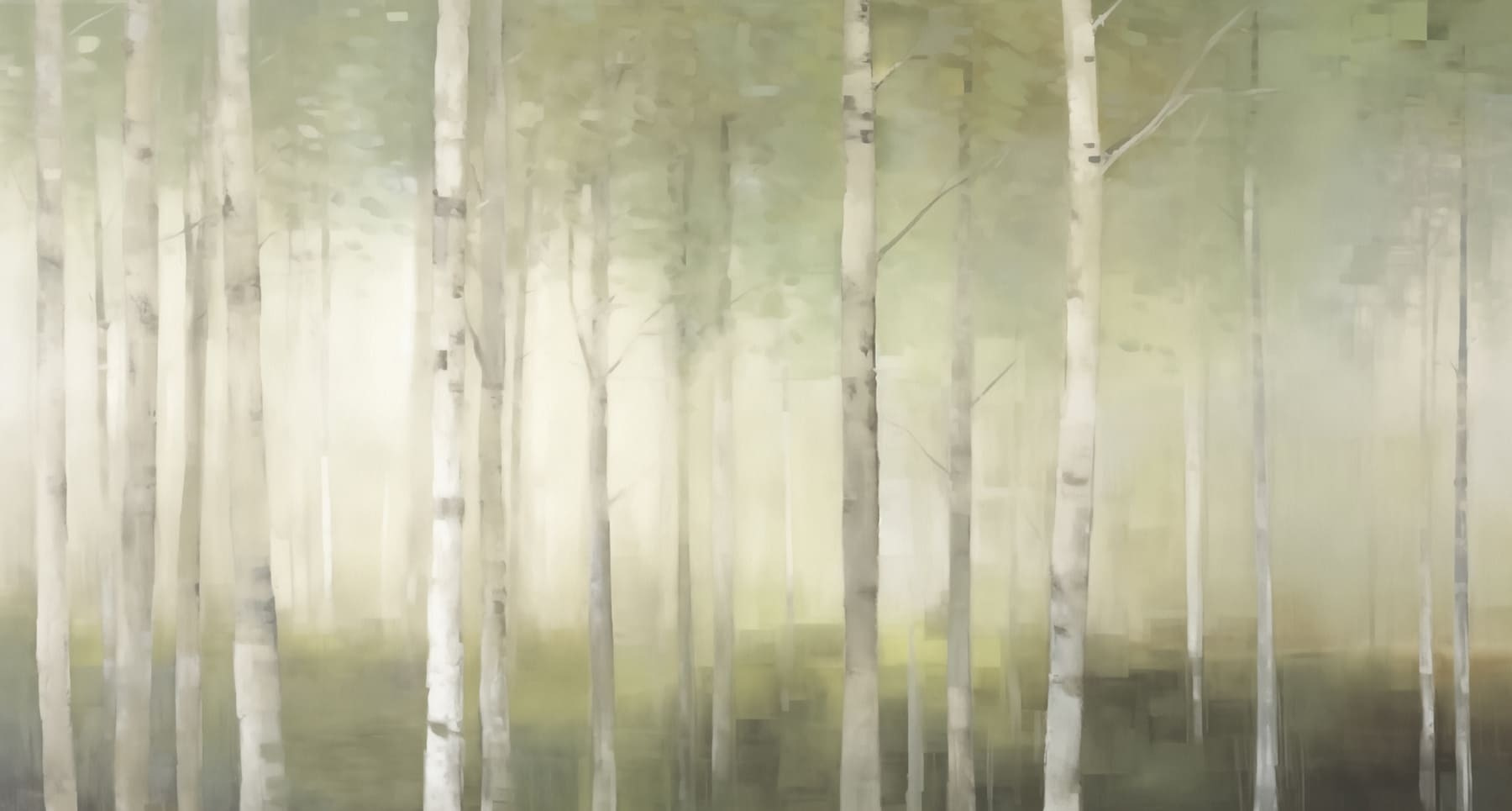 Group of trees in a forest