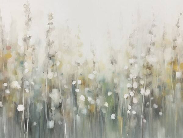 Painting of flowers in a field Painting of flowers in a field