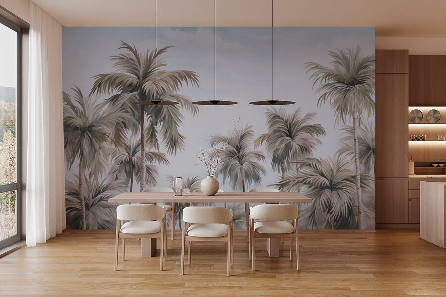 Group of palm trees