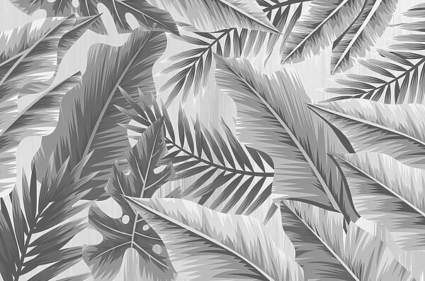 Grey and white pattern of leaves Grey and white pattern of leaves