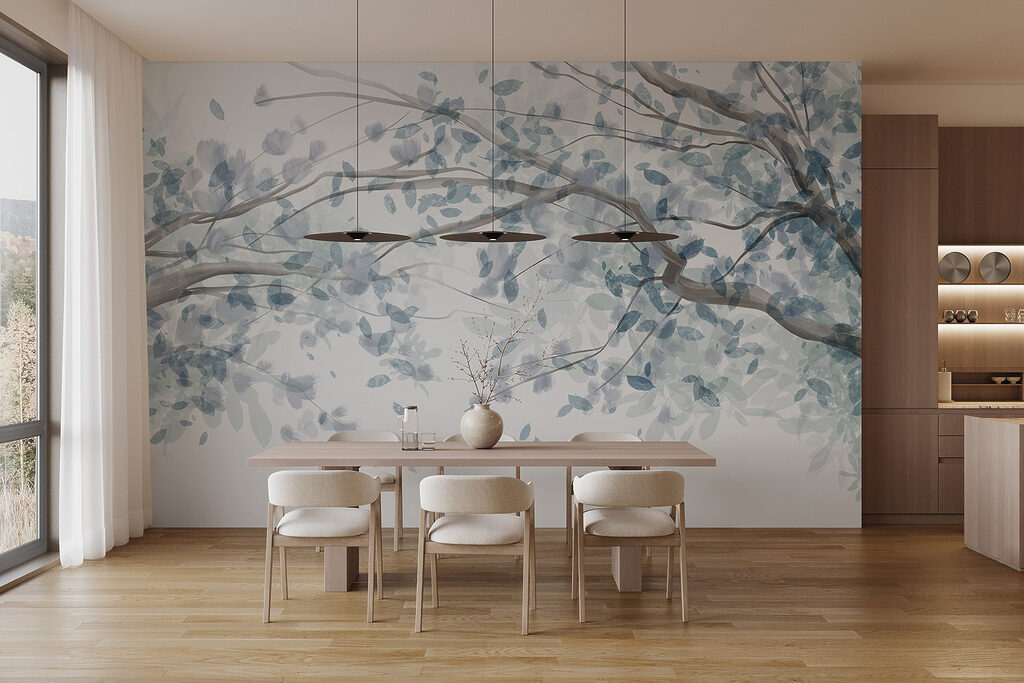 Tree with blue leaves