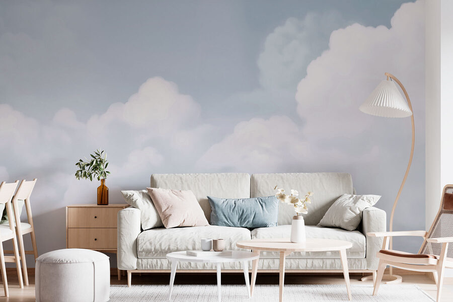 Cloudy sky with many clouds