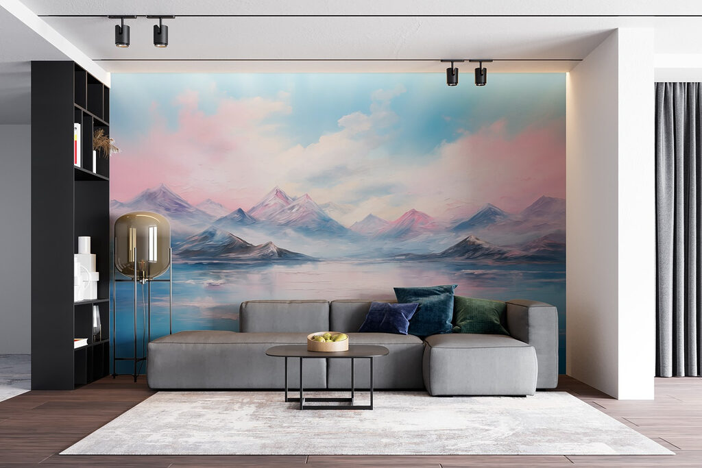 Painting of mountains and water w08878pig6r 1024x683 - Painting of mountains and water