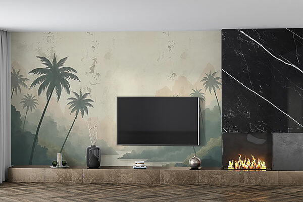 Wall murals River with trees and mountains (SKU: w03335) Wall murals Wall murals River with trees and mountains (SKU: w03335)