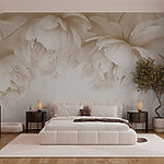Wall murals Delicate floral pattern in soft hues