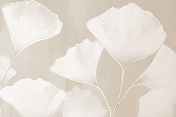 Delicate leaves on a neutral background Delicate leaves on a neutral background