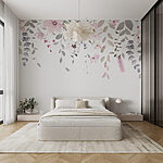 Wall murals Delicate blooms and gentle greens