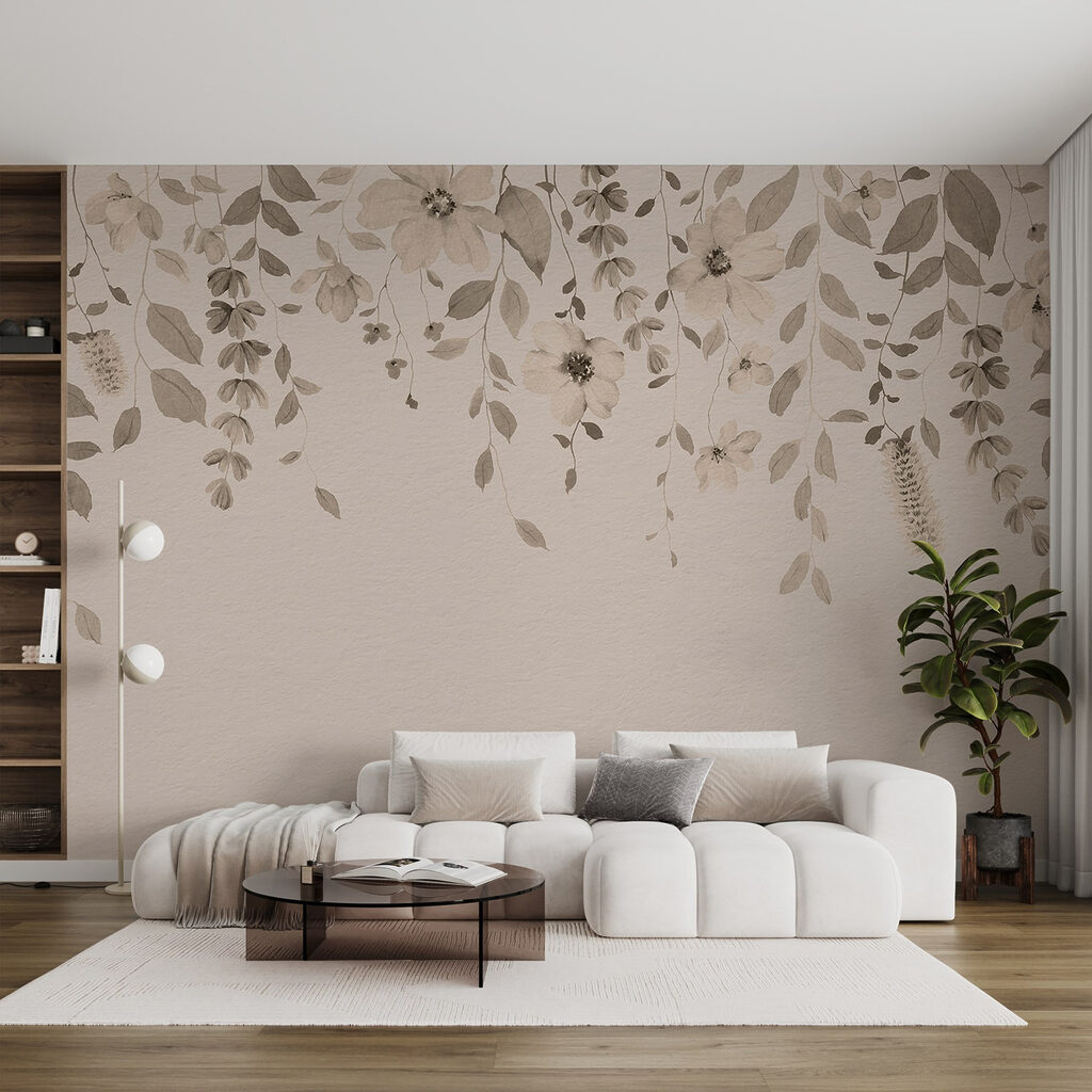 Whimsical floral arrangement on soft background