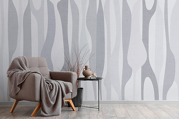 White and grey fabric with a pattern White and grey fabric with a pattern