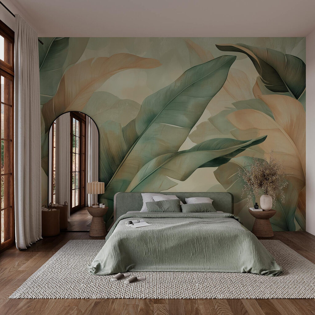 Lush leaves in soft, muted tones Lush leaves in soft, muted tones