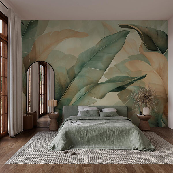 Lush leaves in soft, muted tones Lush leaves in soft, muted tones