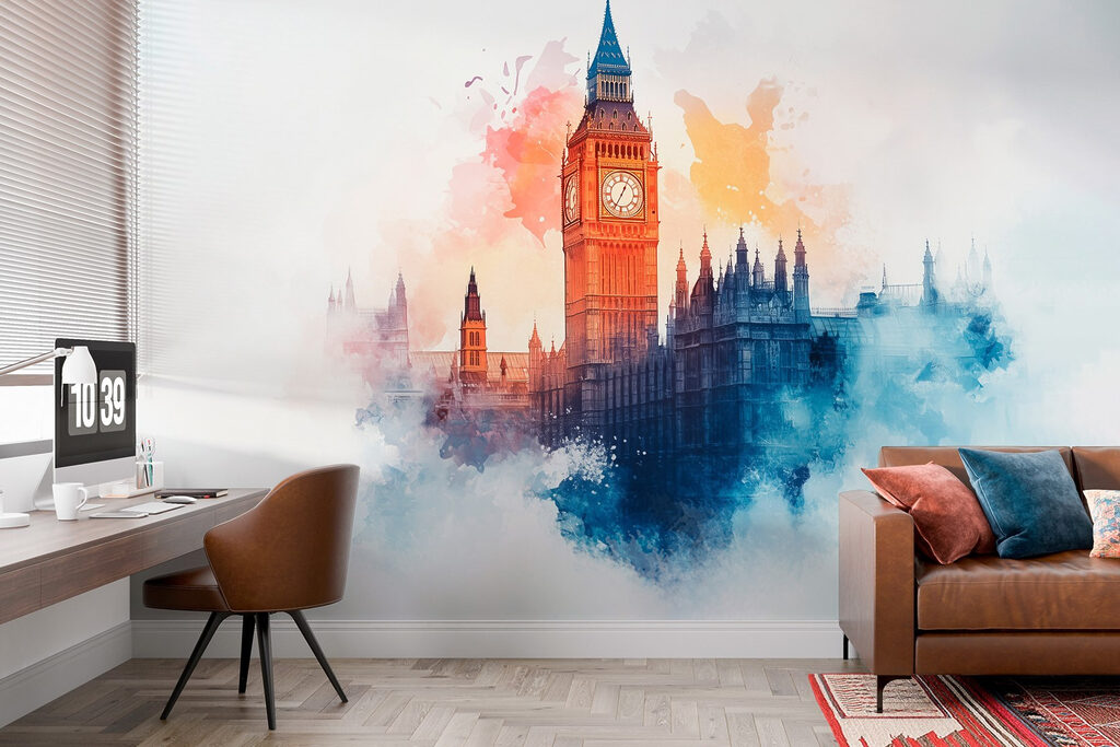 Clock tower in the clouds