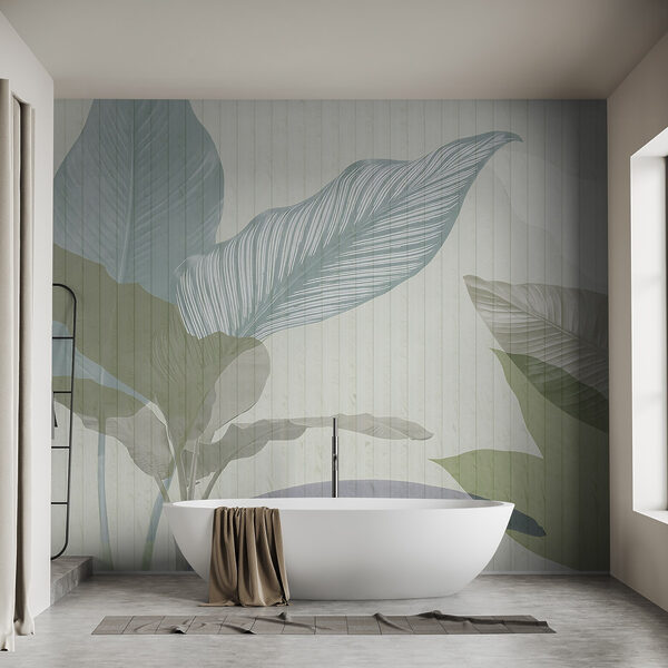 Lush foliage in soft pastel tones Lush foliage in soft pastel tones
