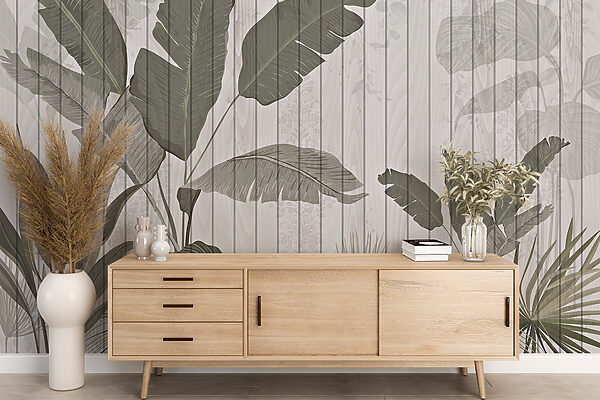 Wallpaper with leaves and plants on it Wallpaper with leaves and plants on it