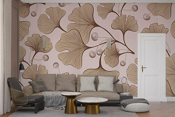 Elegant botanical pattern in soft tones. Elegant botanical pattern in soft tones.